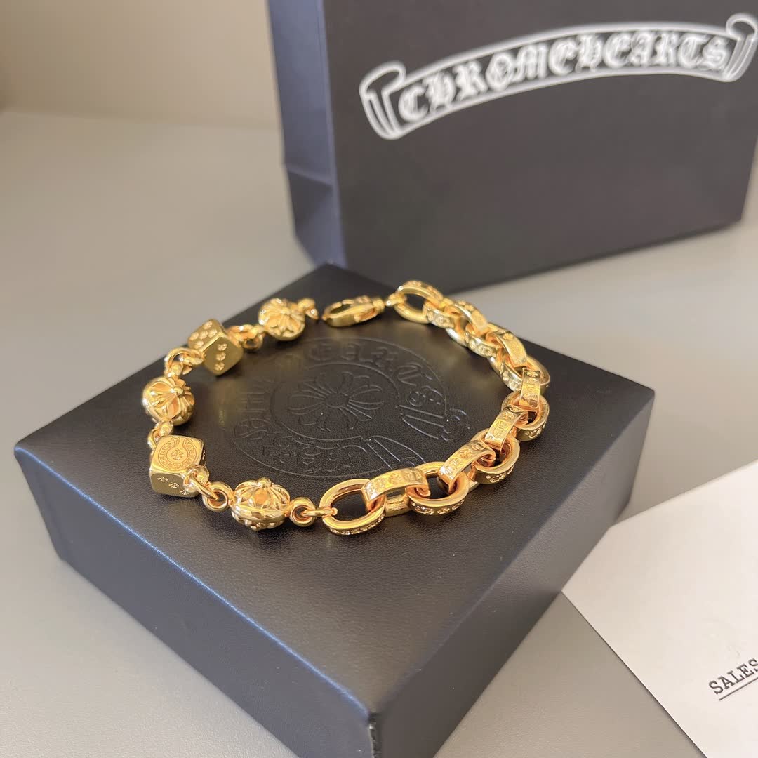 Chrome Hearts TREASURE HEIST Gold Bracelet